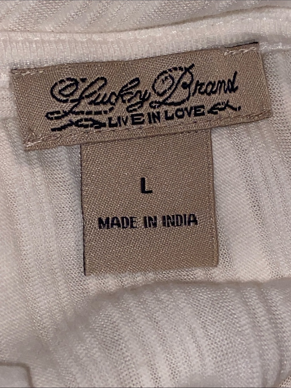 WHITE EMBROIDERED BLOUSE Semi Sheer Tribal LUCKY BRAND - Picture 3 of 5